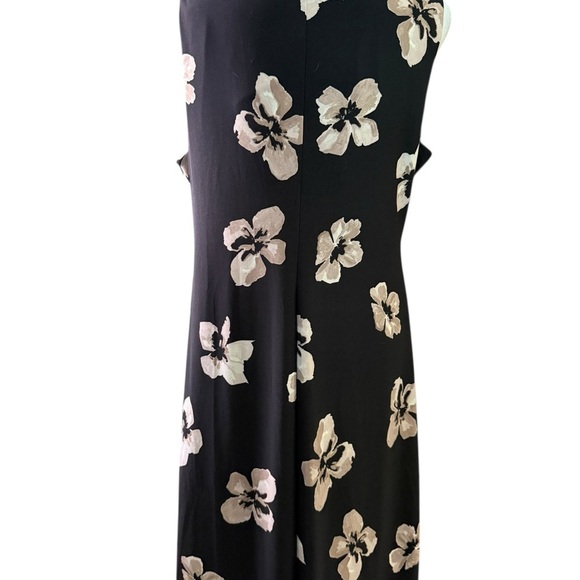 Tommy Hilfiger Floral Sleeveless Black Dress Size 12 - Picture 5 of 6